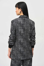 Load image into Gallery viewer, Joseph Ribkoff  Tweed Blazer in Black/White - Sizes: 8  10