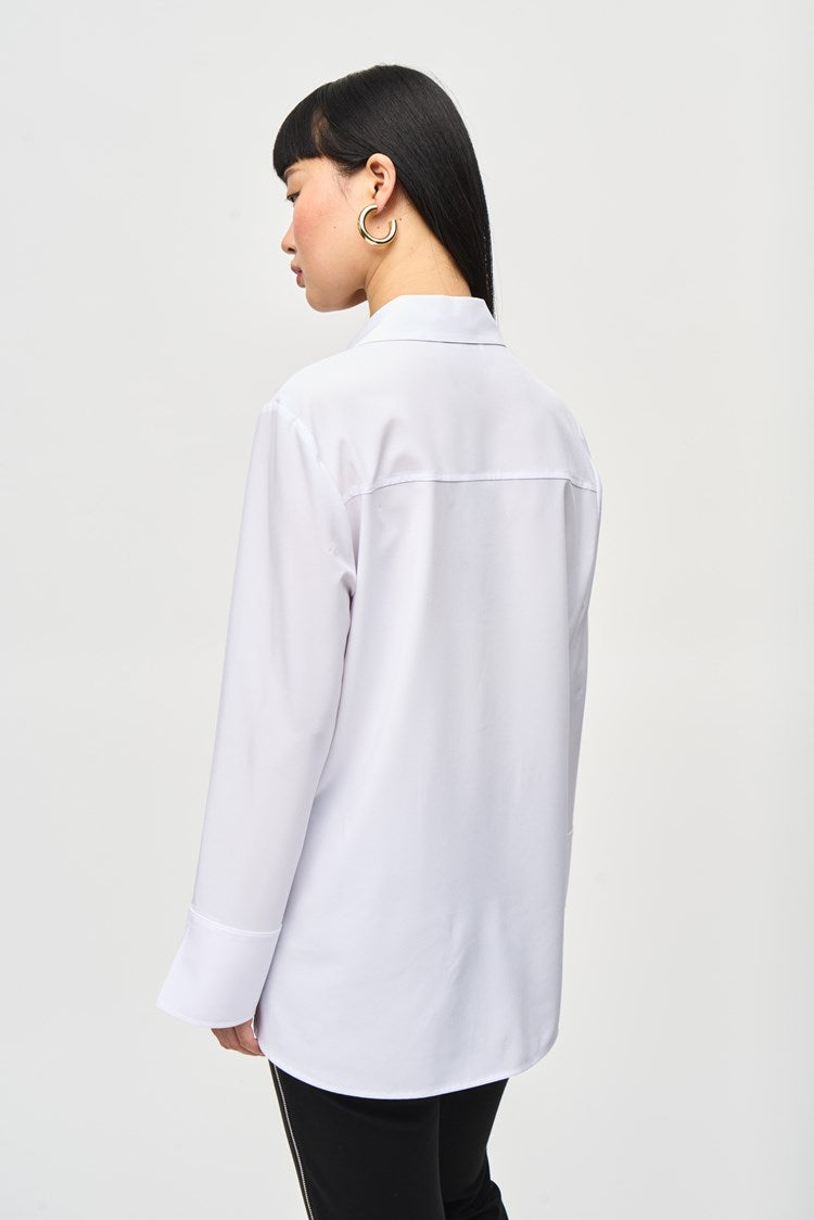Joseph Ribkoff White Shirt With Pockets - Sizes XS S L XL