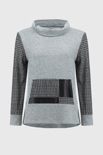 Load image into Gallery viewer, Joseph Ribkoff    Sweater Knit Houndstooth Tunic   -   Size:  10