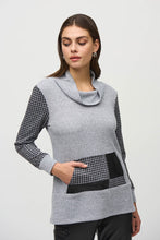 Load image into Gallery viewer, Joseph Ribkoff    Sweater Knit Houndstooth Tunic   -   Size:  10