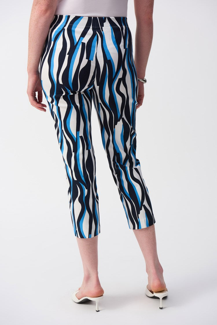 Joseph Ribkoff Millennium Geometric Print Crop Pants - Sizes: 12 14