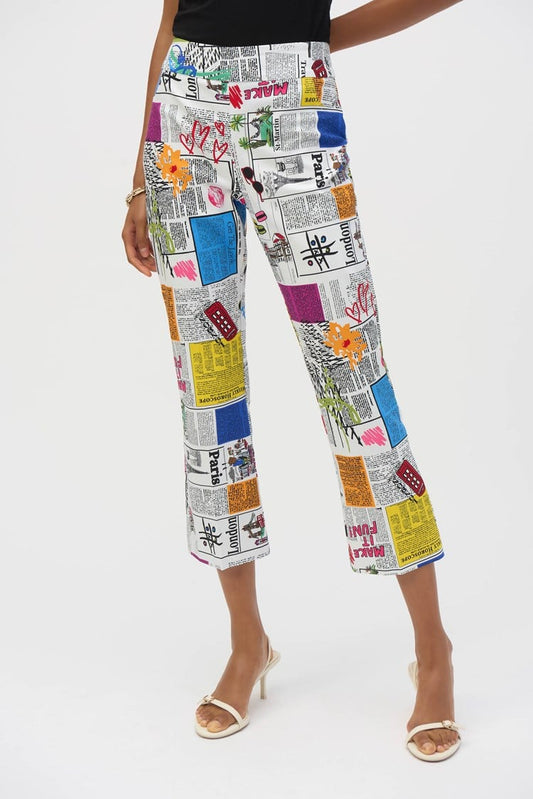 Joseph RIbkoff   Millennium Word Print 7/8 Pants  -  Sizes:   14 16