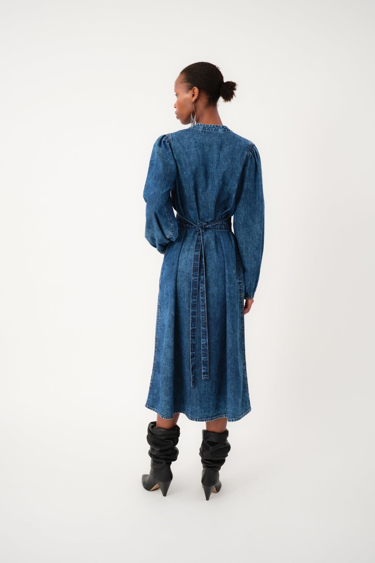 Lolly's Laundry "ParisLL Midi Dress" - Denim - Sizes: S M L