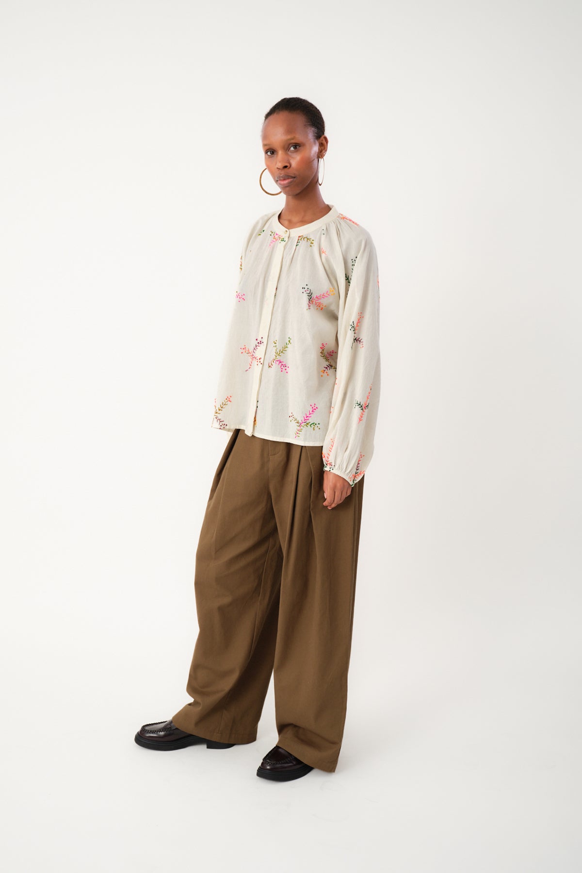 Lolly's Laundry "HaileyLL Shirt" - Cream - Sizes: XS S M L