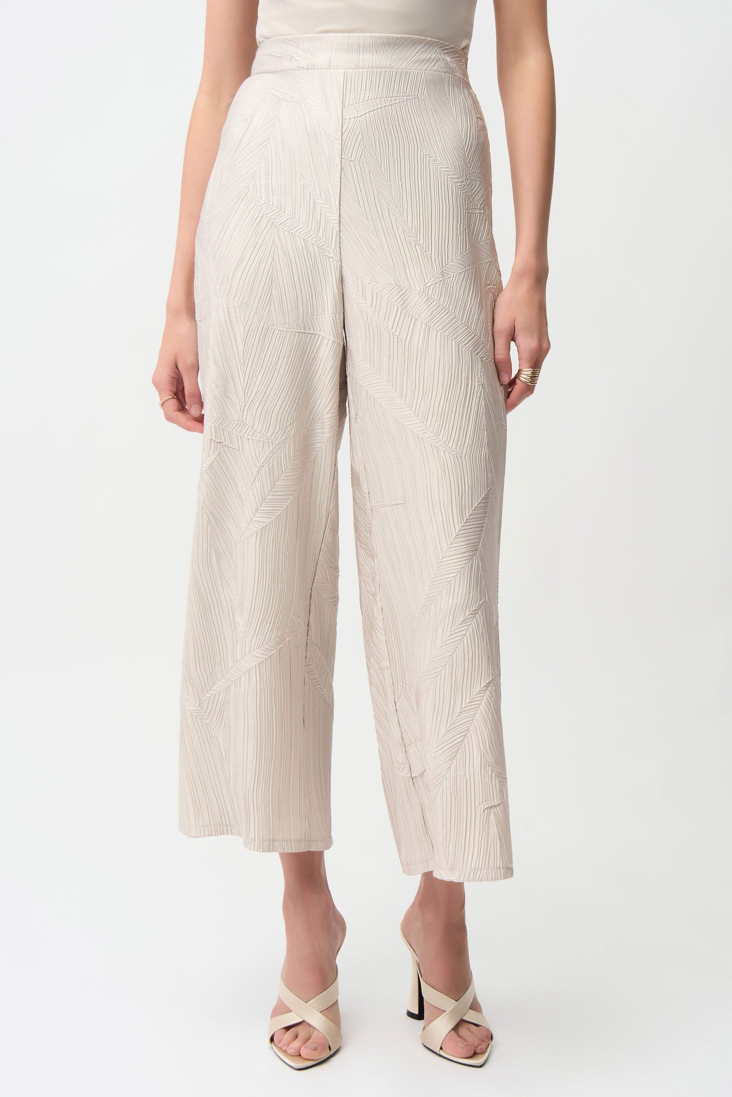 Joseph Ribkoff  Pleated Satin Pull-On Culotte Pants - Sizes: 8