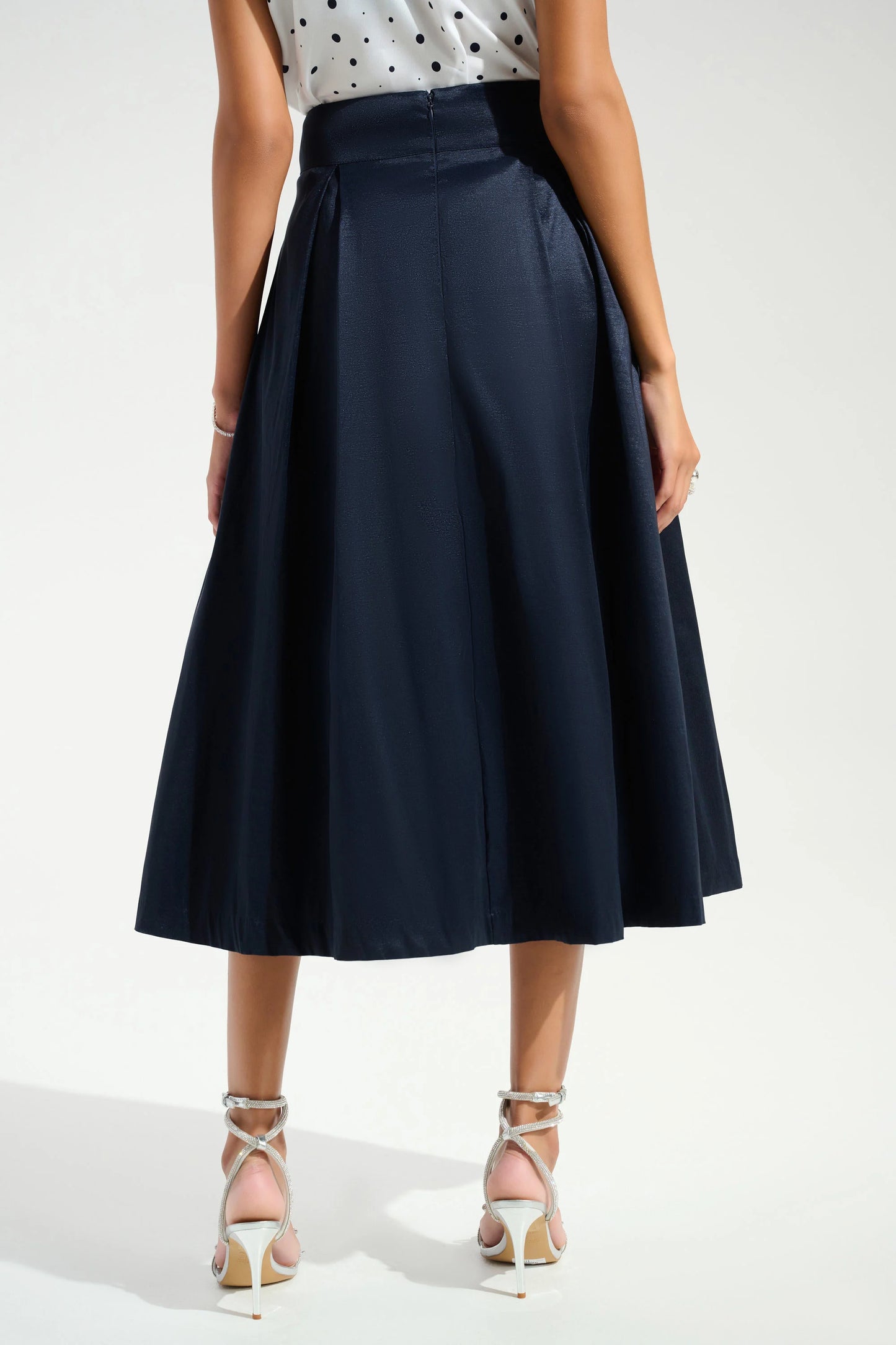 Joseph Ribkoff Stretch Taffeta Flared Skirt - Midnight - Sizes: 8 12 14