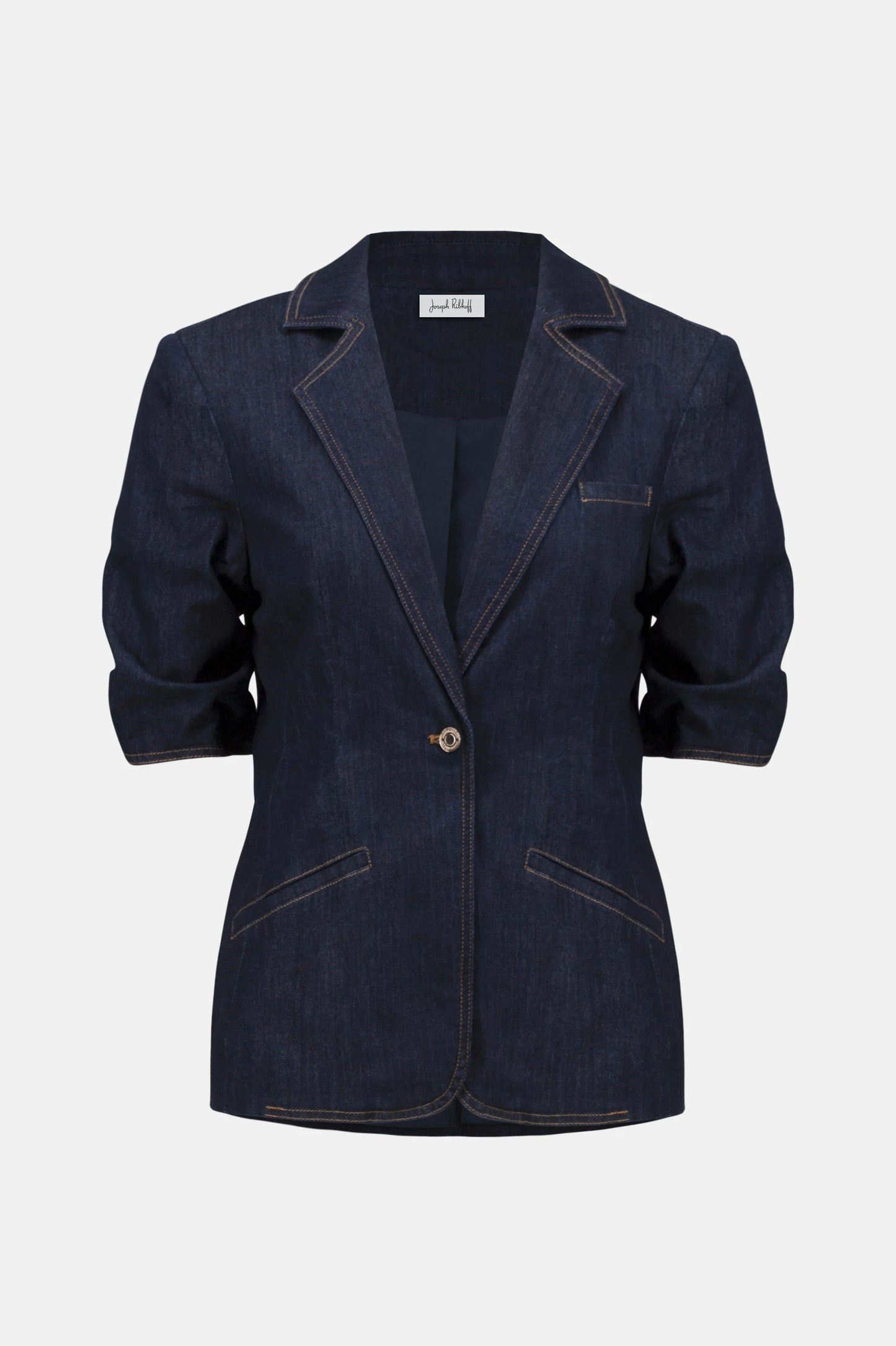 Joseph Ribkoff Denim Fitted Blazer - Sizes: S M