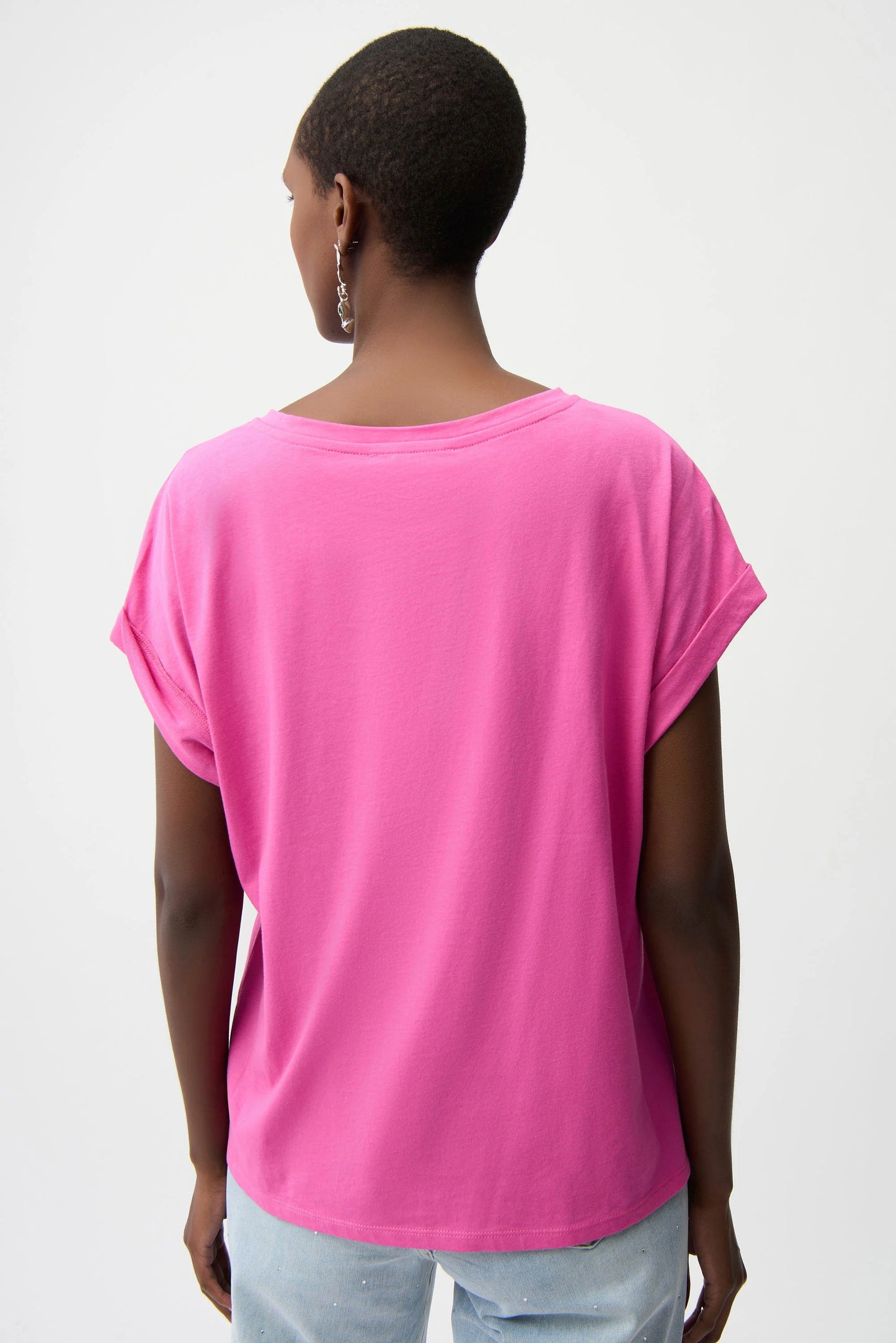 SALE  Joseph Ribkoff    Cotton Box Tee-Shirt   -   Pink Sherbet   -   Sizes:  L