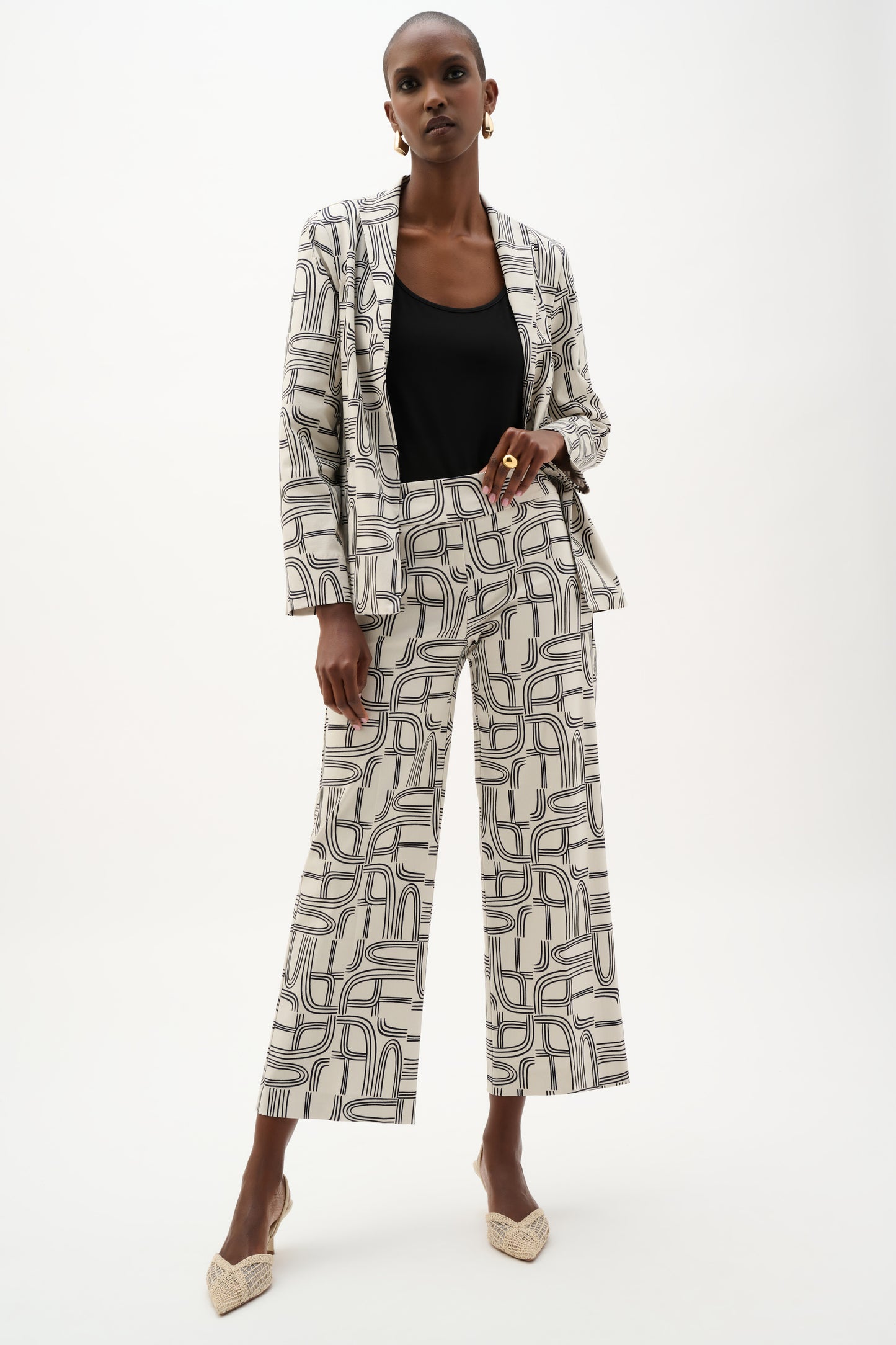 SALE  Joseph Ribkoff Geometric Print Pants - Size: 10