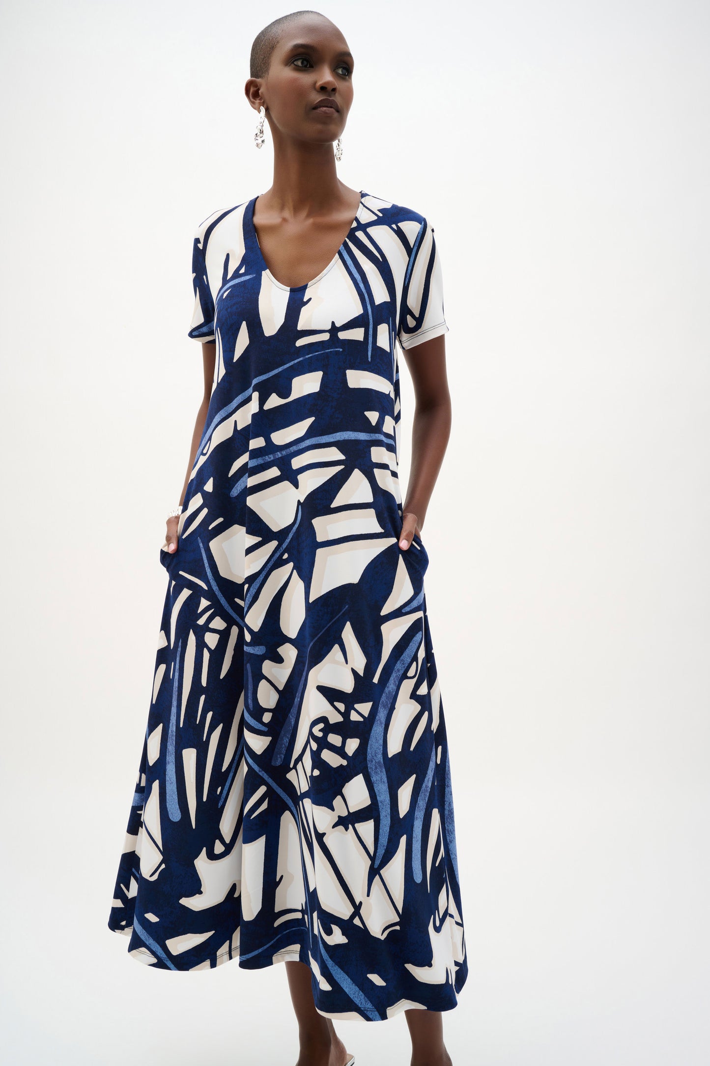 Joseph Ribkoff    Abstract Print Trapeze Dress    -    Size: 10
