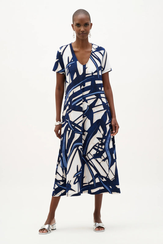 Joseph Ribkoff Abstract Print Trapeze Dress - Sizes: 8 10 12 14 16