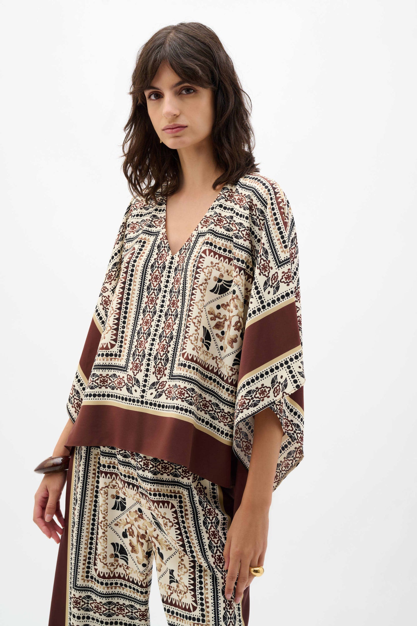 Joseph Ribkoff Georgette Printed Poncho Top - Sizes: S M