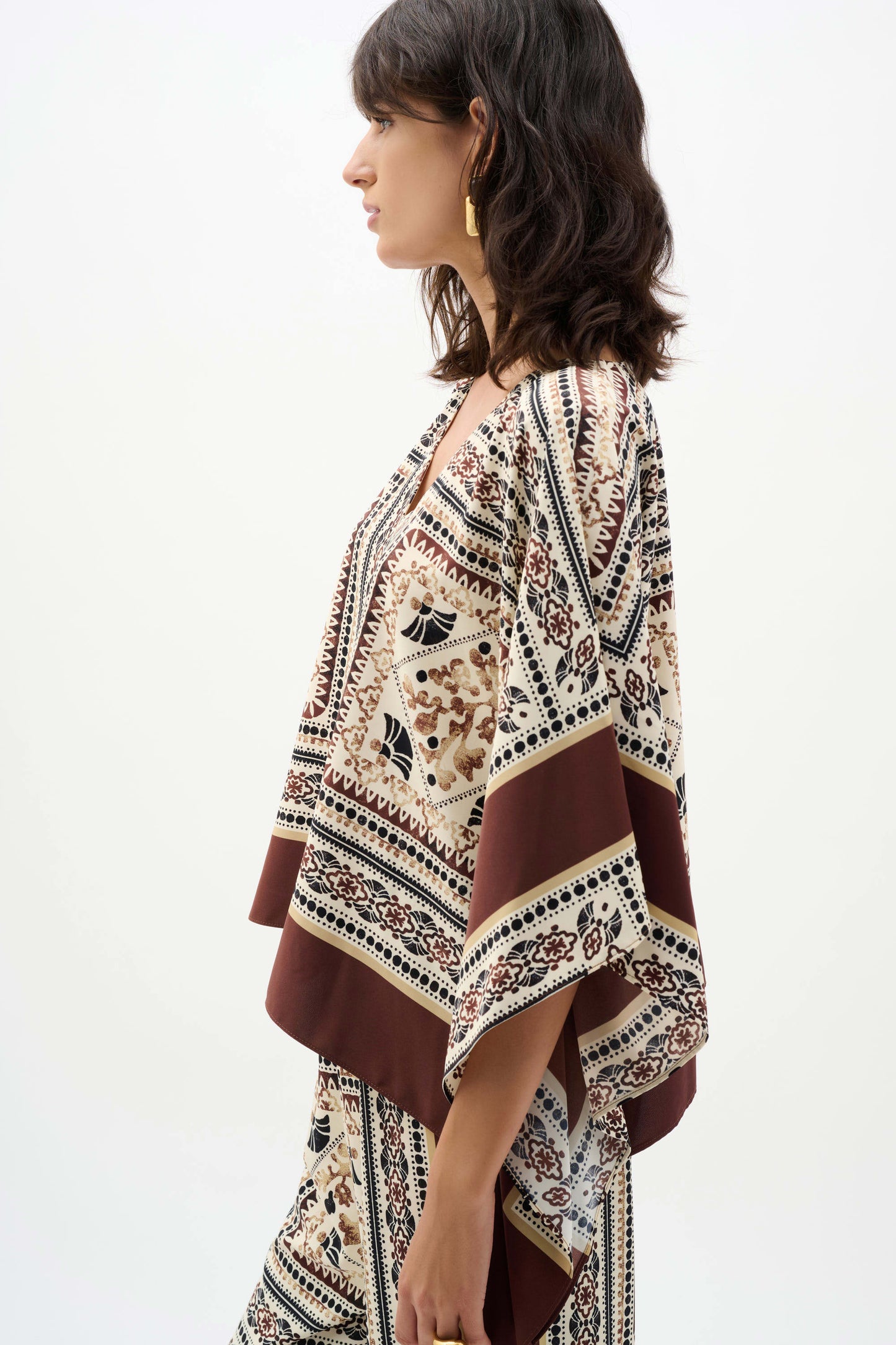 Joseph Ribkoff Georgette Printed Poncho Top - Sizes: S M