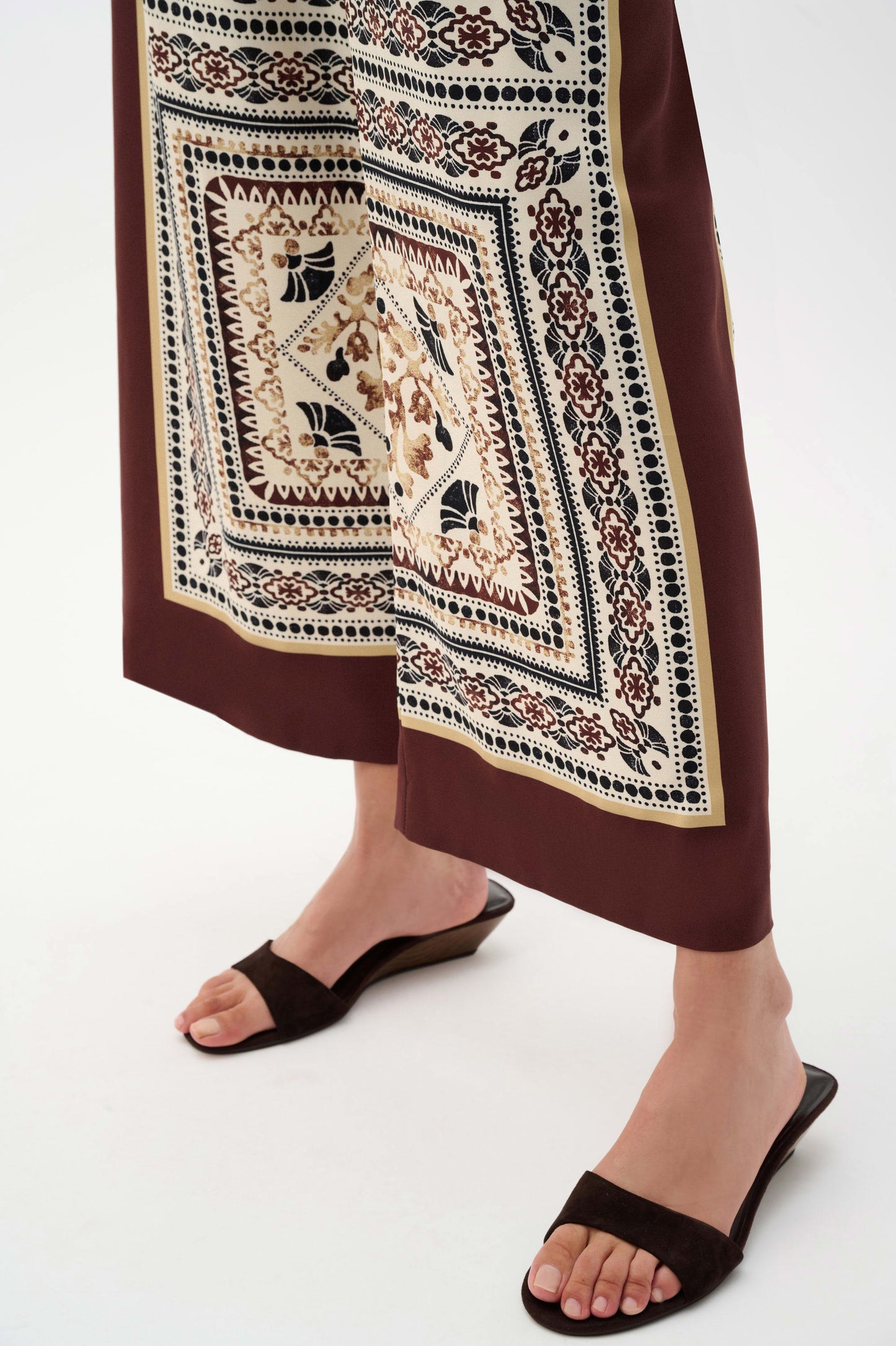 Joseph Ribkoff Scarf Print Wide-Leg Pull-On Pants - Sizes: S M