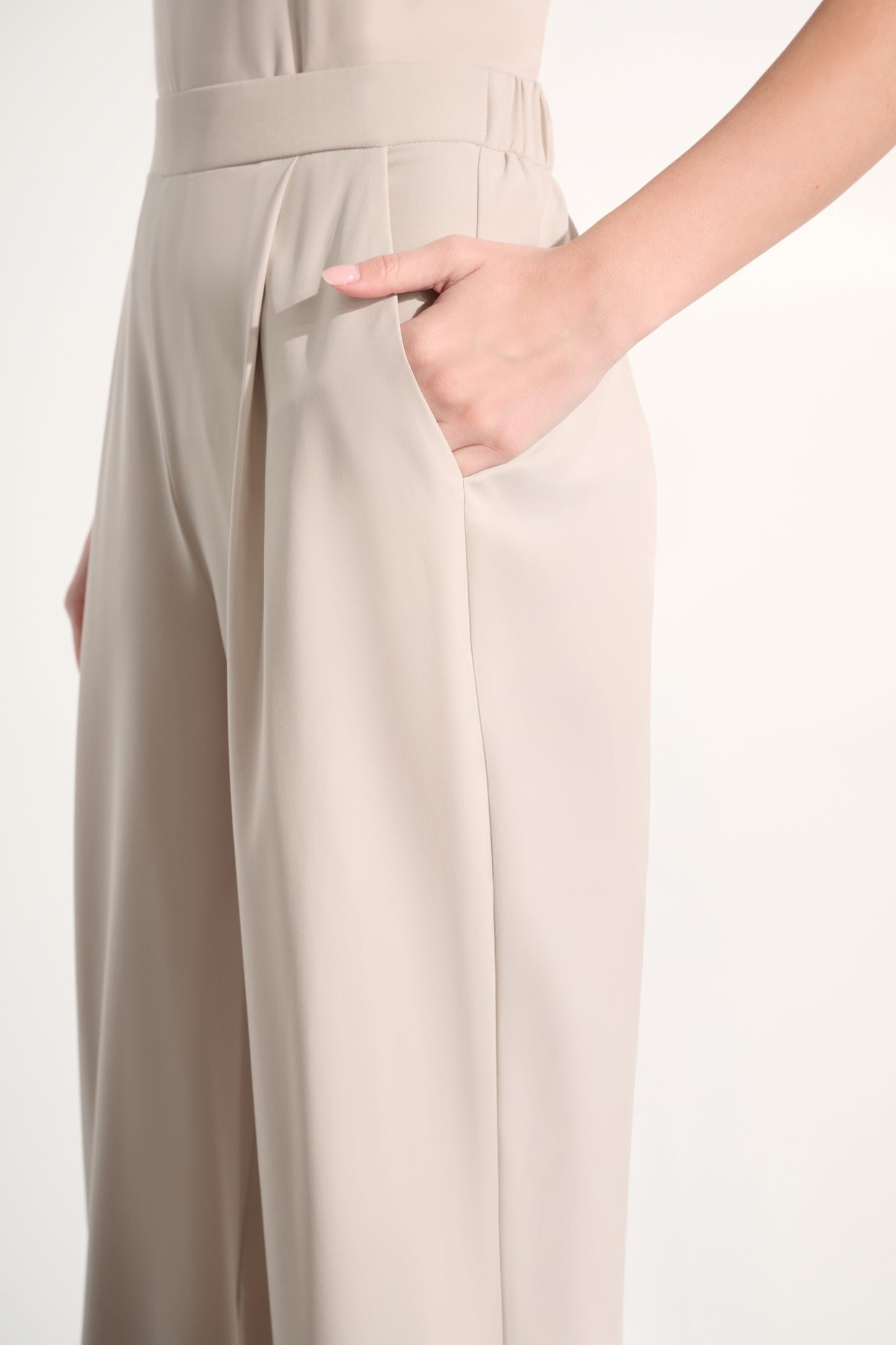 Joseph Ribkoff Sport Pull-On Wide Leg Pants - Moonstone - Sizes: S  L XL