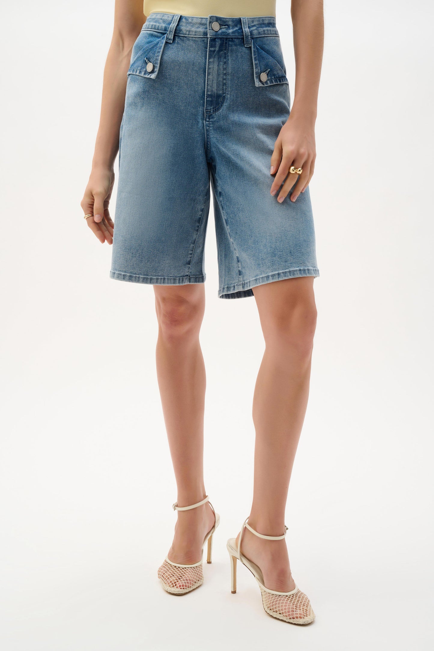 Joseph Ribkoff  Repreve Denim Straight Jean Shorts - Sizes: 8 10 12 14 16
