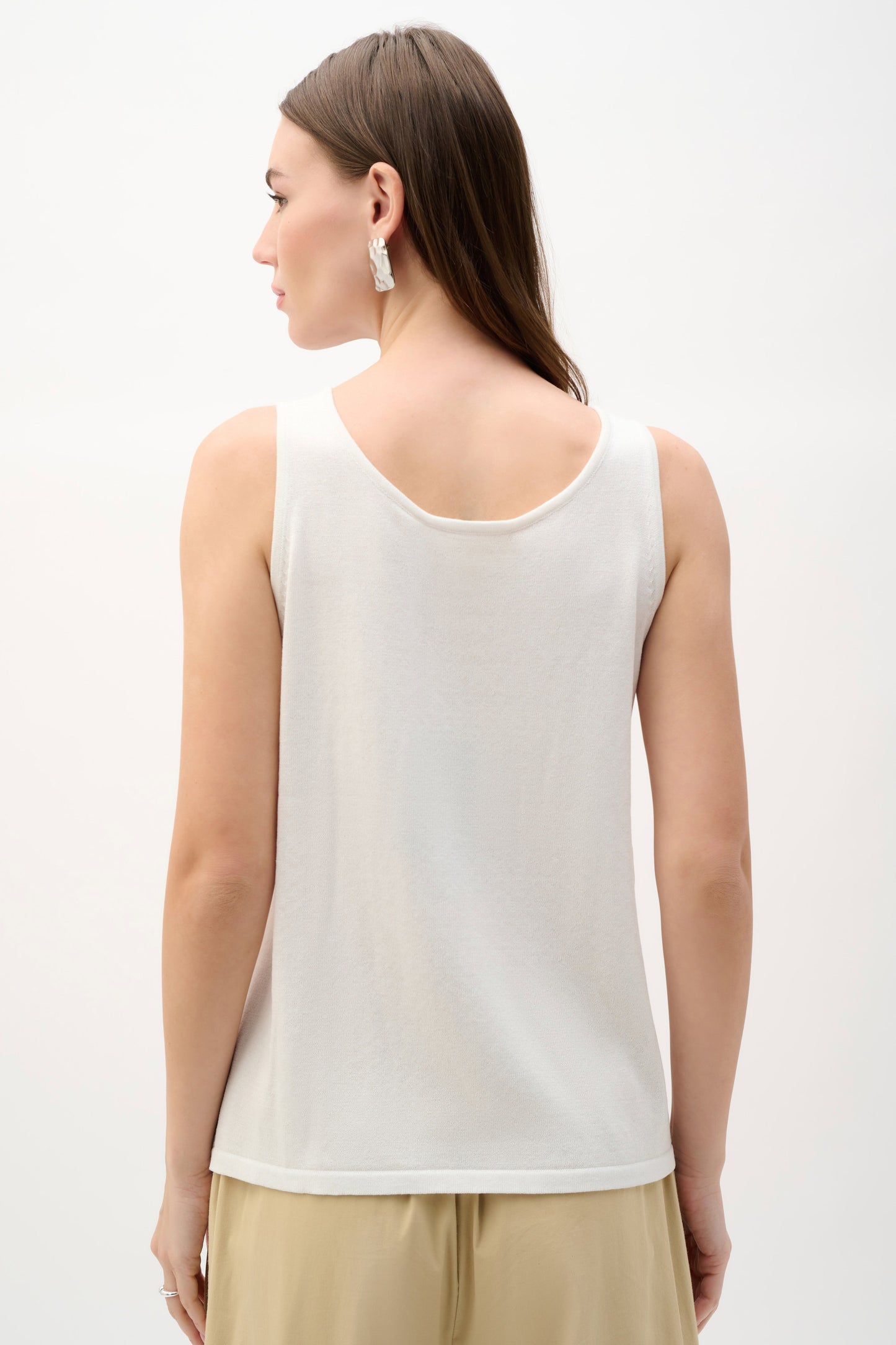 Joseph Ribkoff    Embellished Knit Camisole   -   Vanilla   -   Sizes:   M  L   XL