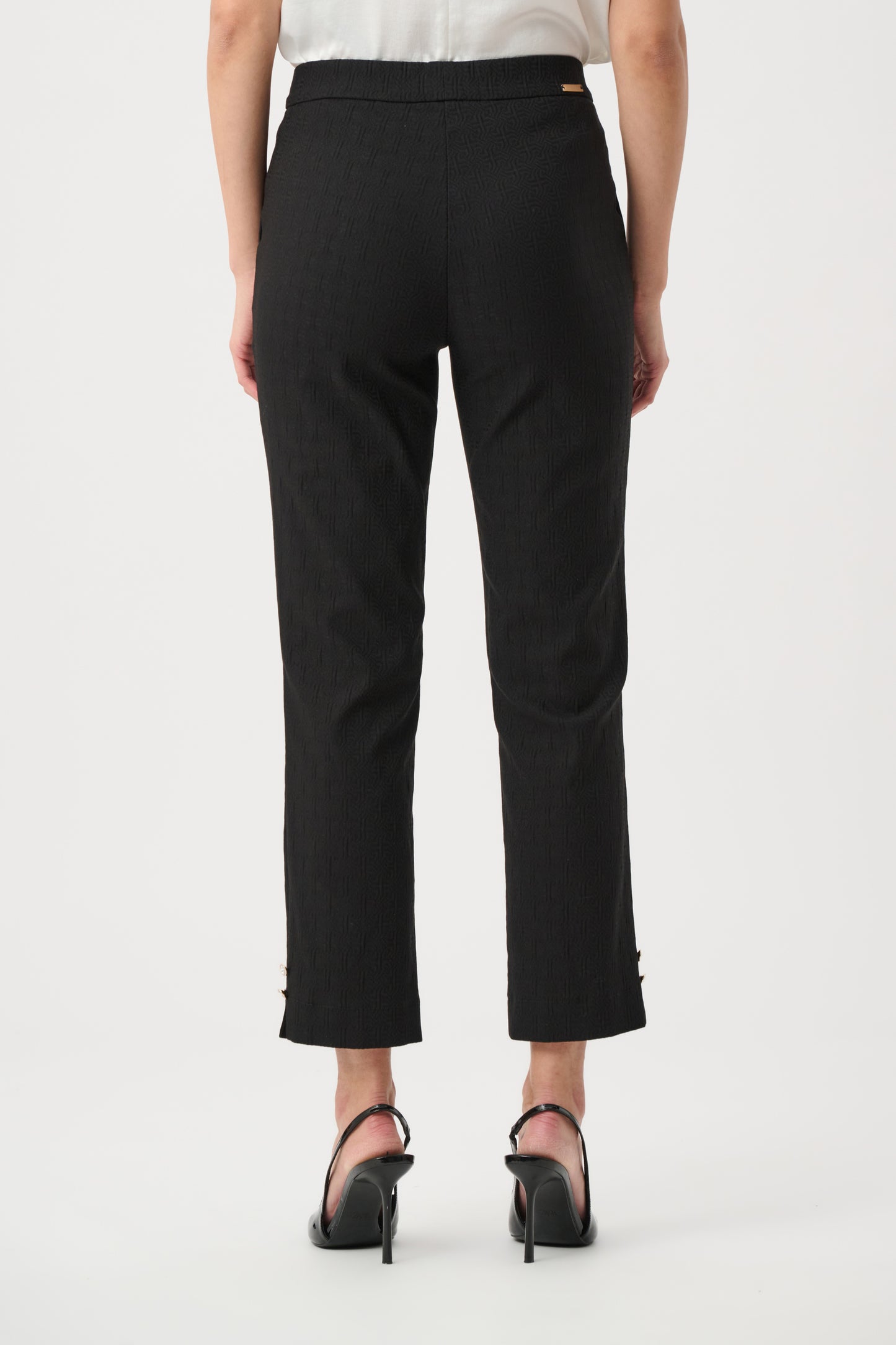 Joseph Ribkoff Jacquard Pants - Black - 8 10 12 14 16