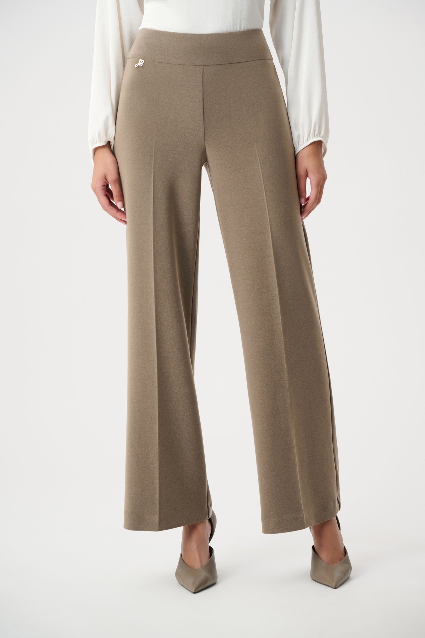 Joseph Ribkoff Jersey Wide Leg Pants - Mocha - Sizes:  14 16