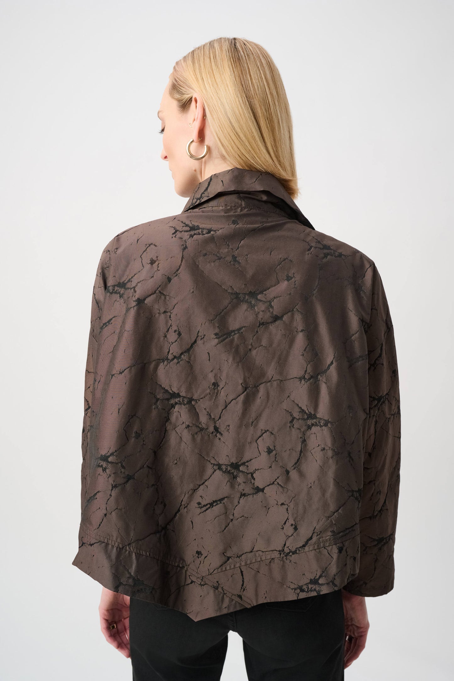 Joseph Ribkoff Crackle effect Jacket - Brown/Black - 8 10 12  14