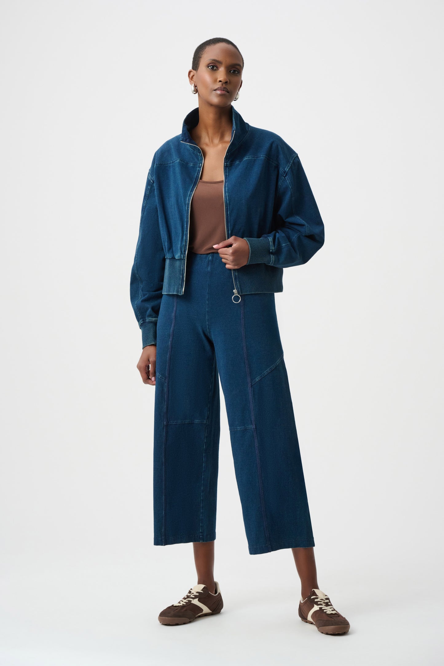 Joseph Ribkoff Knit Denim Culotte Pants - Sizes: XS S M