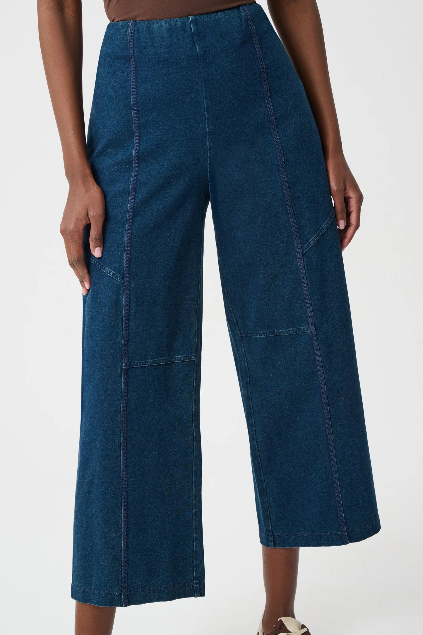 Joseph Ribkoff Knit Denim Culotte Pants - Sizes: XS S M