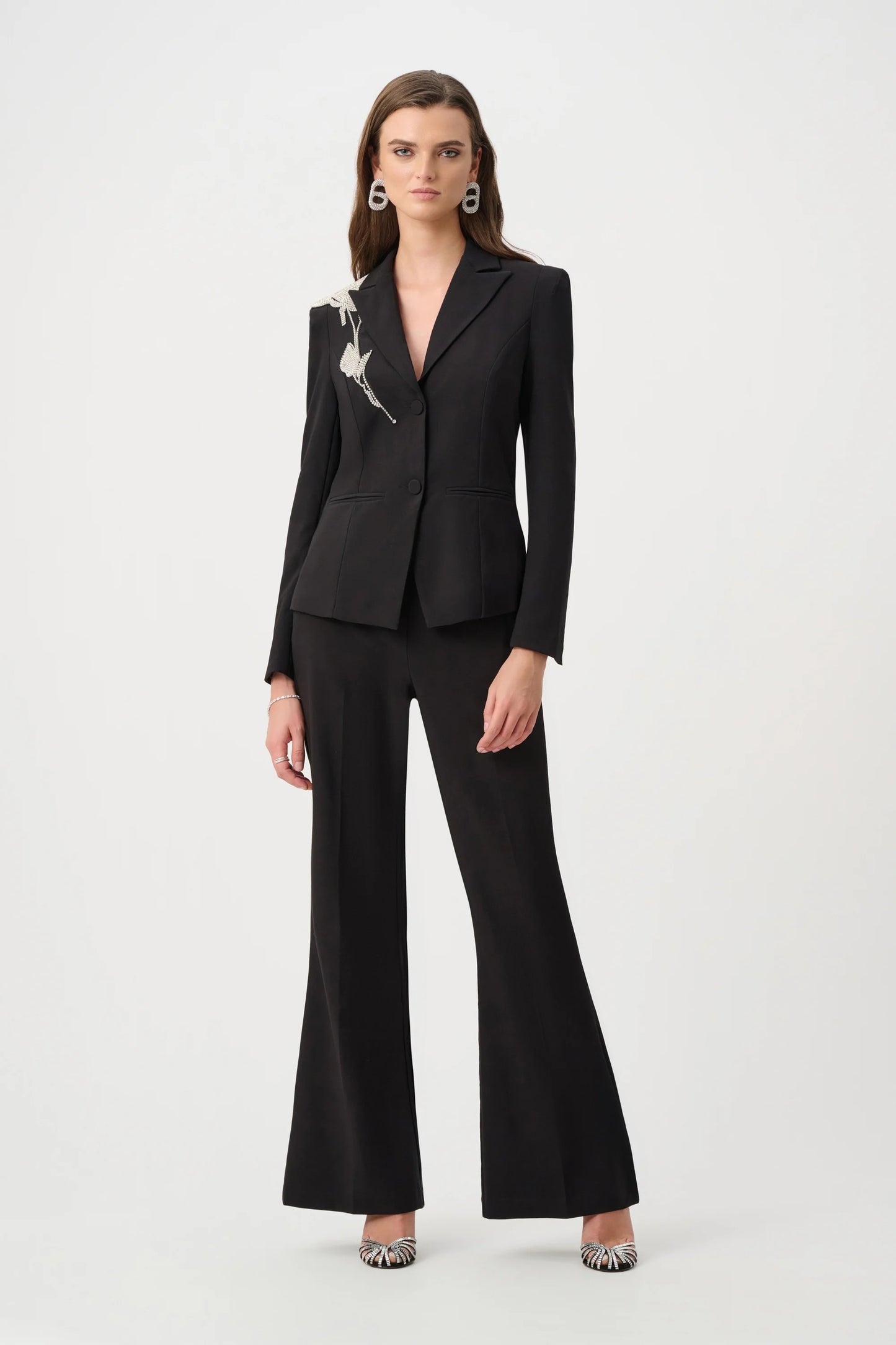 Joseph Ribkoff Lux Blazer With Rhinestone Appliqué - Sizes: 8 10 12 14