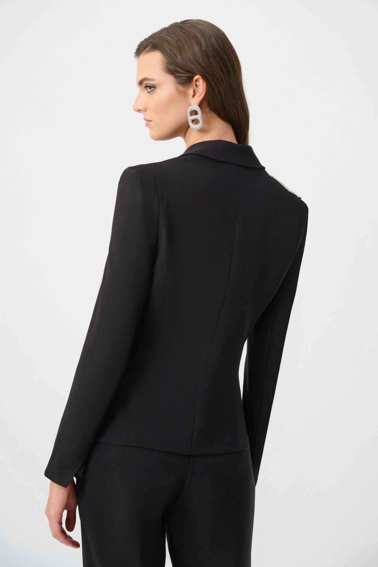 Joseph Ribkoff Lux Blazer With Rhinestone Appliqué - Sizes: 8 10 12 14