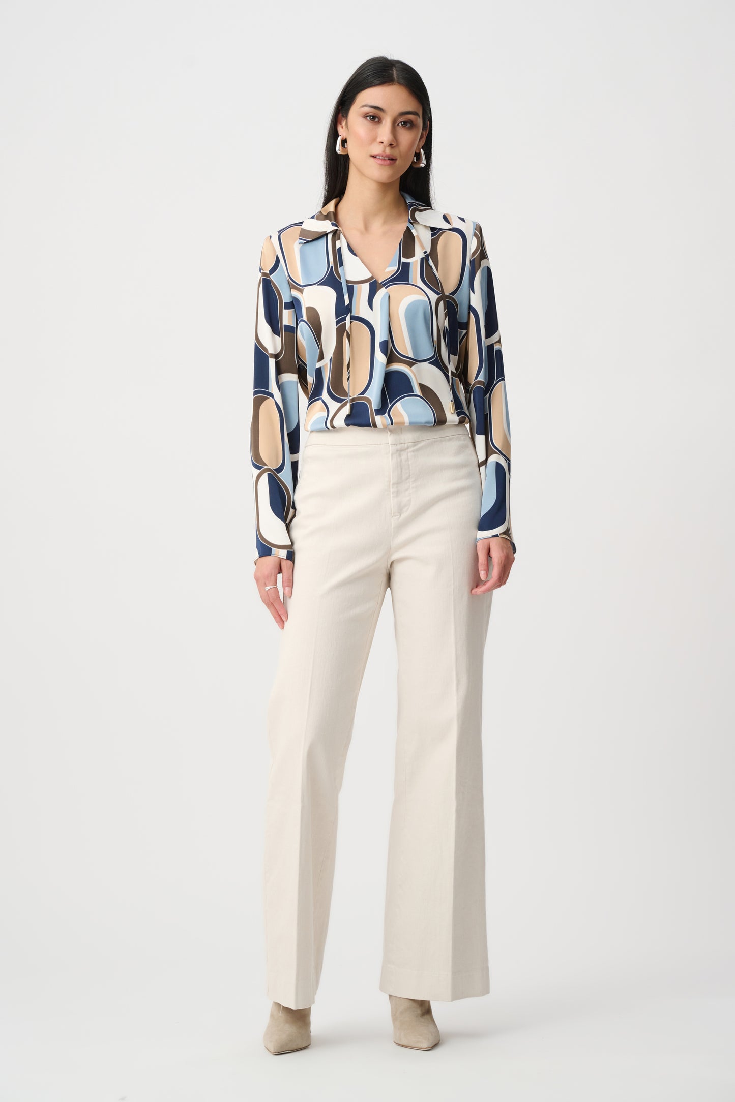 Joseph Ribkoff Wide Leg Jeans - Birch - Sizes: 8 10 12 14 16