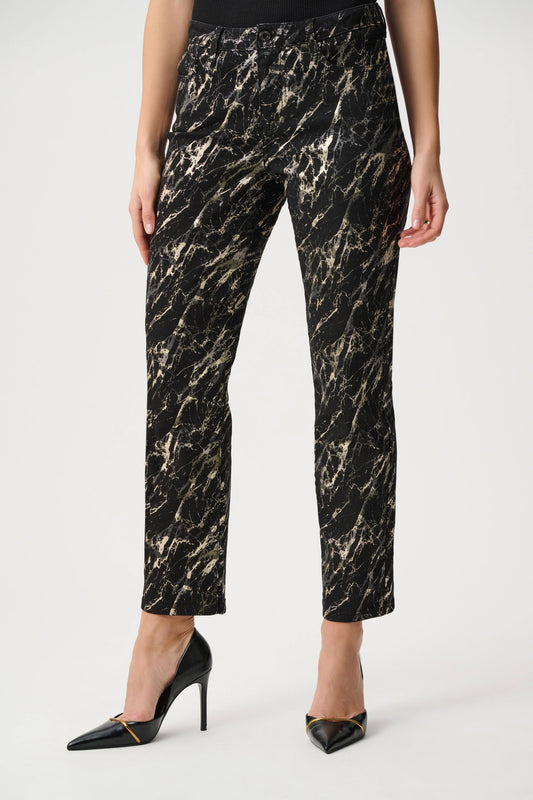 Joseph Ribkoff Print Jeans - Black/Gold -Sizes:  10 12 14