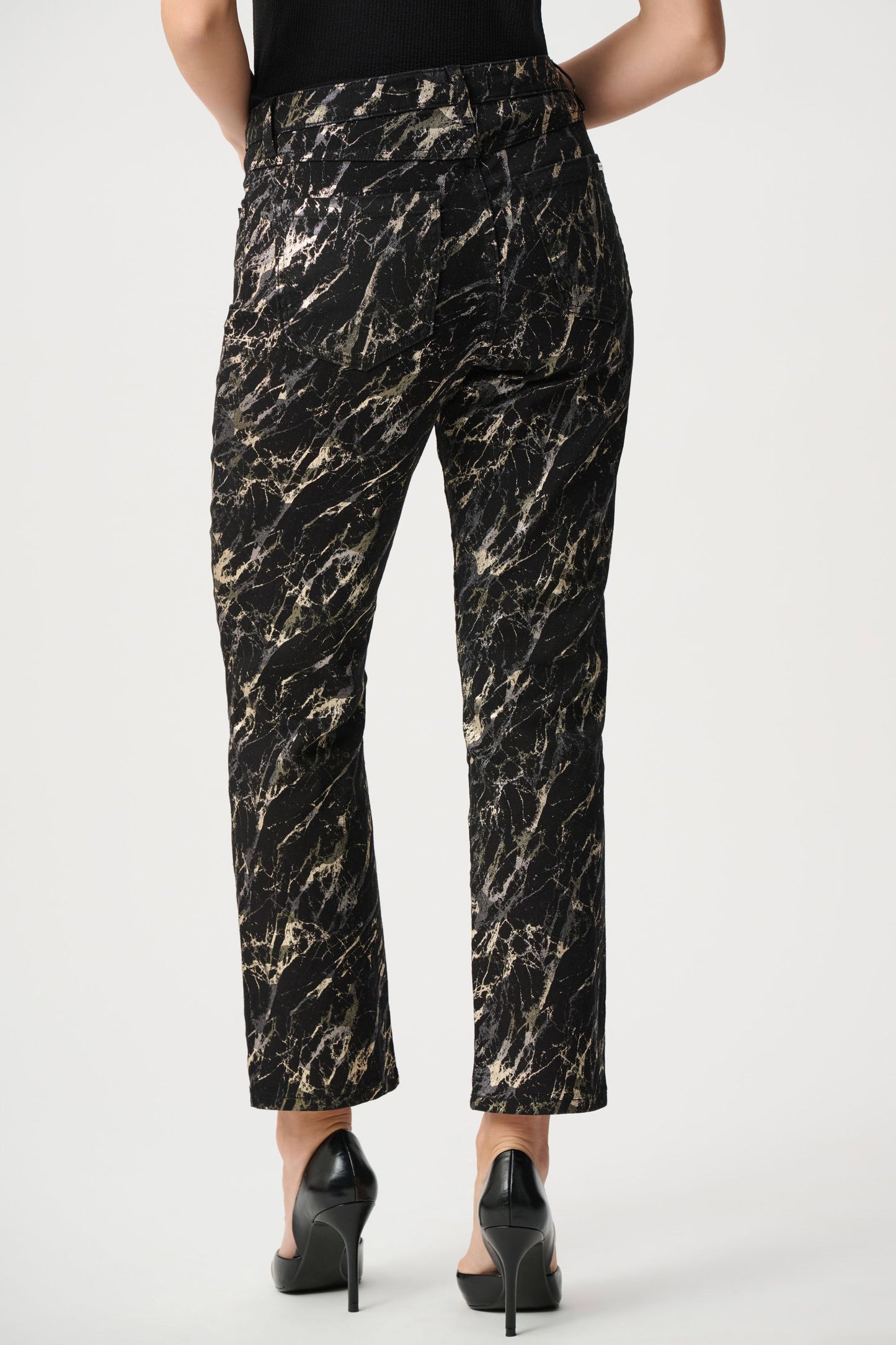 Joseph Ribkoff Print Jeans - Black/Gold -Sizes:  10  14