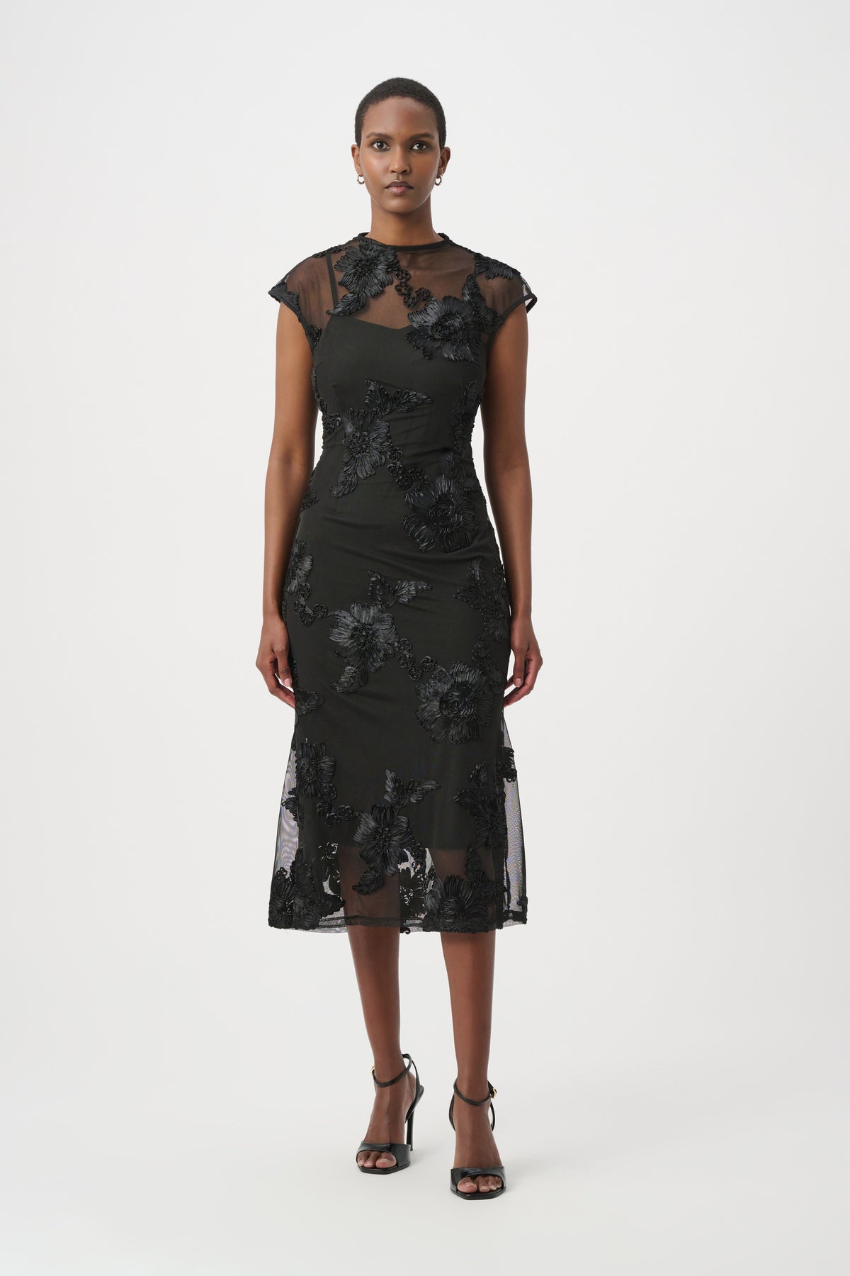 Joseph Ribkoff Embellished Trumpet Dress - Sizes: 8 10 12