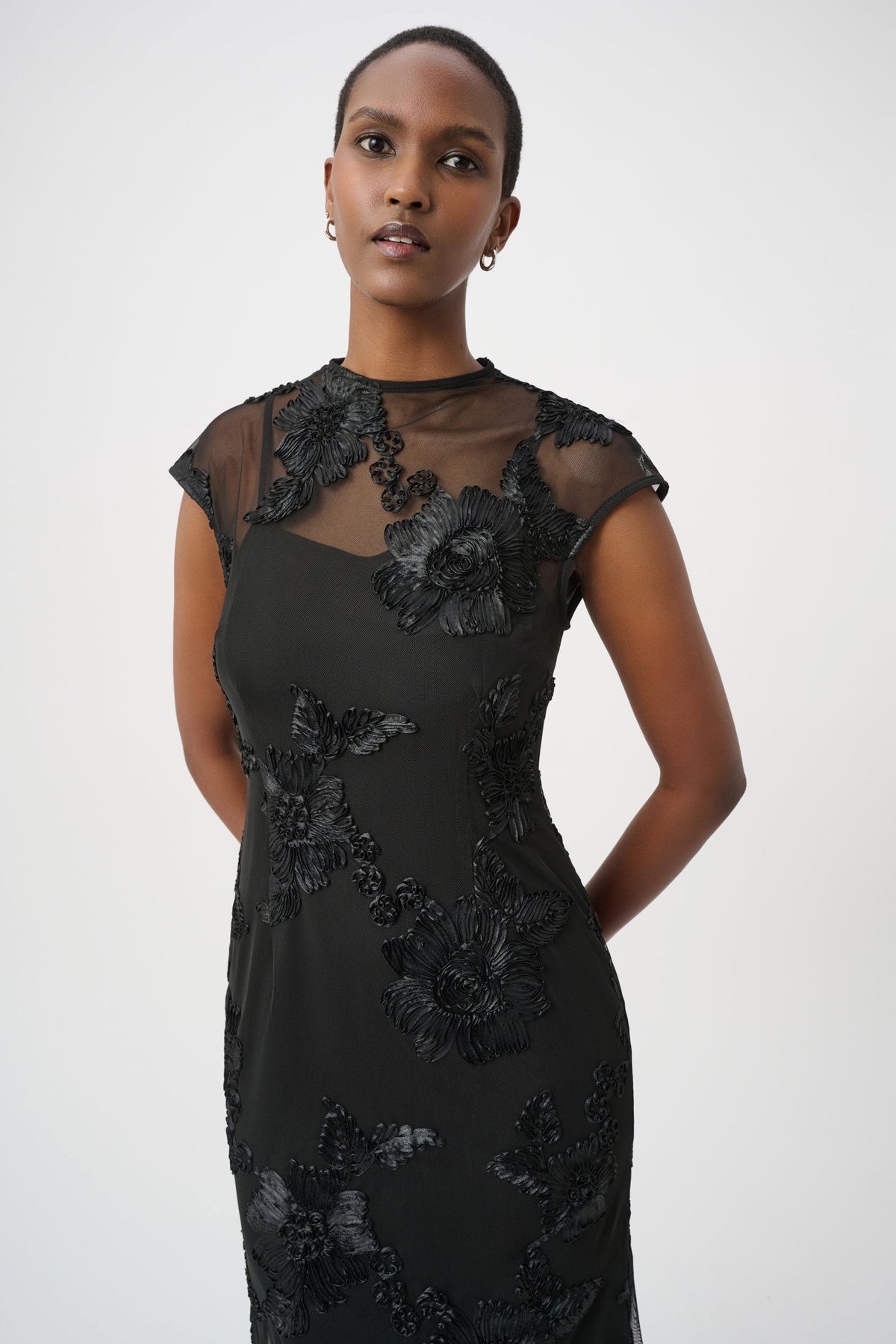 Joseph Ribkoff Embellished Trumpet Dress - Sizes: 8 10 12