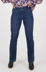 Vassalli Straight Leg Denim Pull On Jean - Dark Indigo - Sizes: 10 14 18