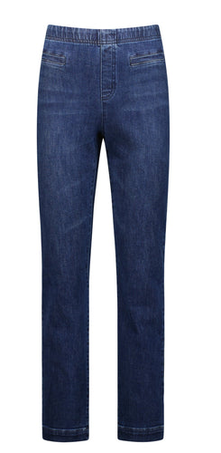 Vassalli Straight Leg Denim Pull On Jean - Dark Indigo - Sizes: 10 14 18