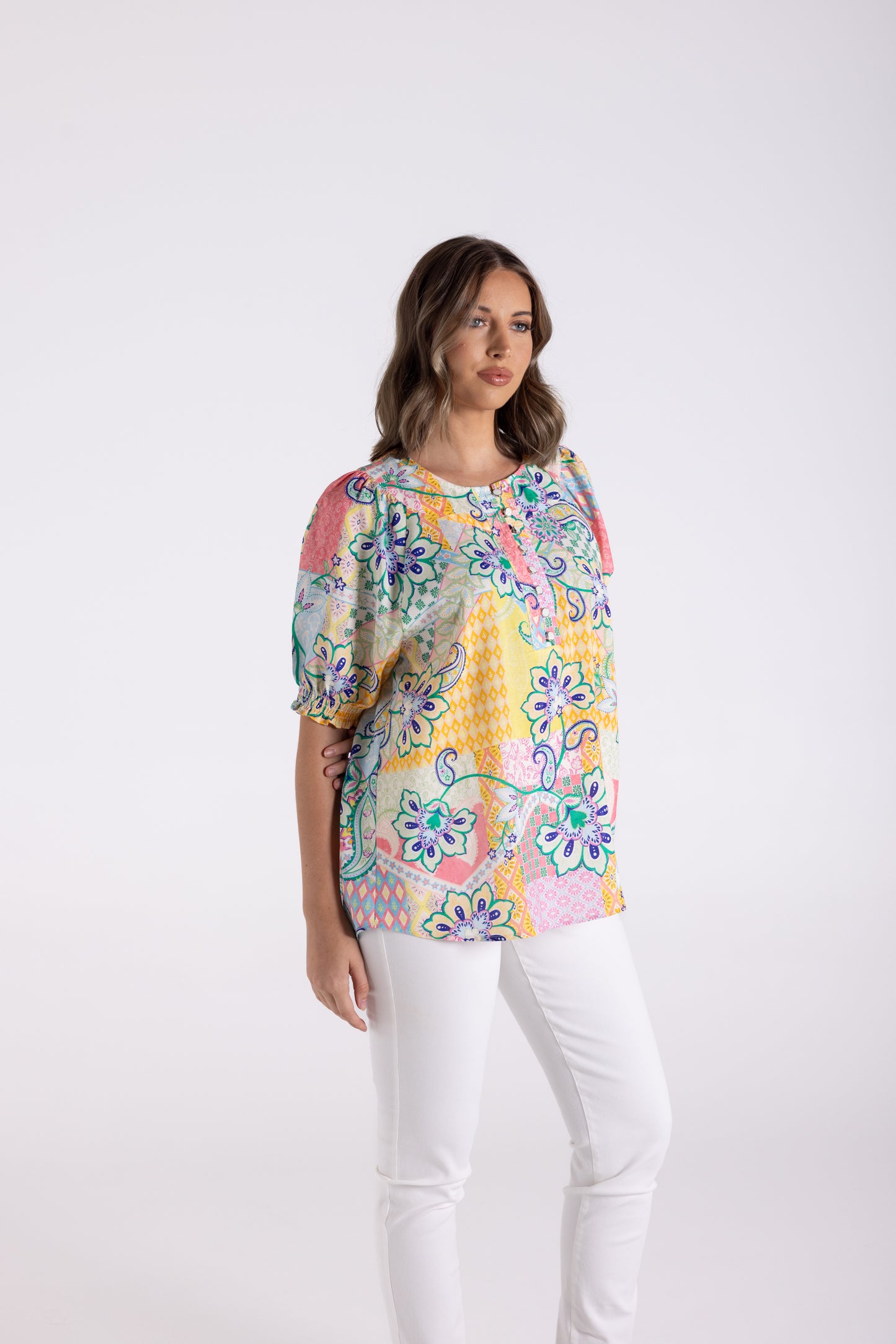 Two-T's   Stella Print Top   -    Sizes: 12