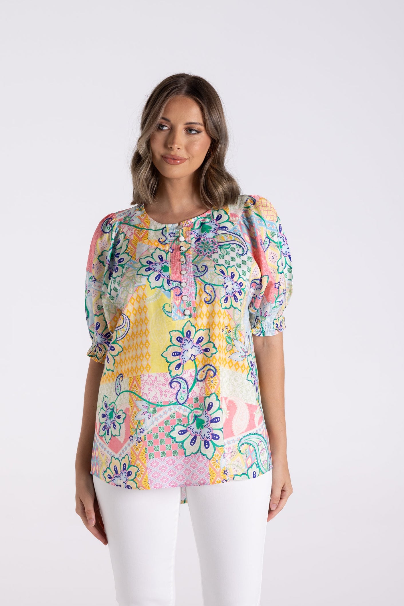 Two-T's   Stella Print Top   -    Sizes: 12