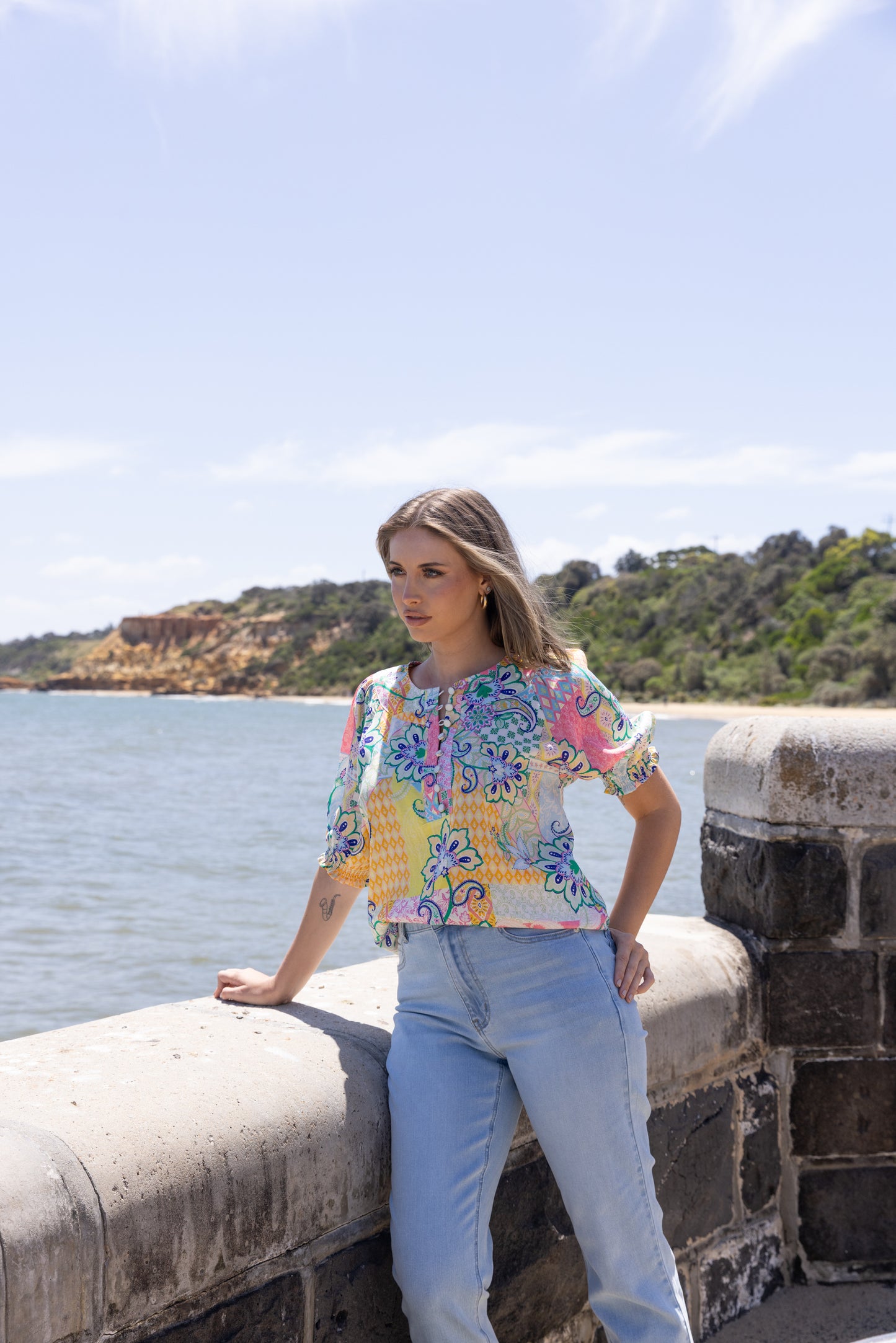 Two-T's   Stella Print Top   -    Sizes: 12