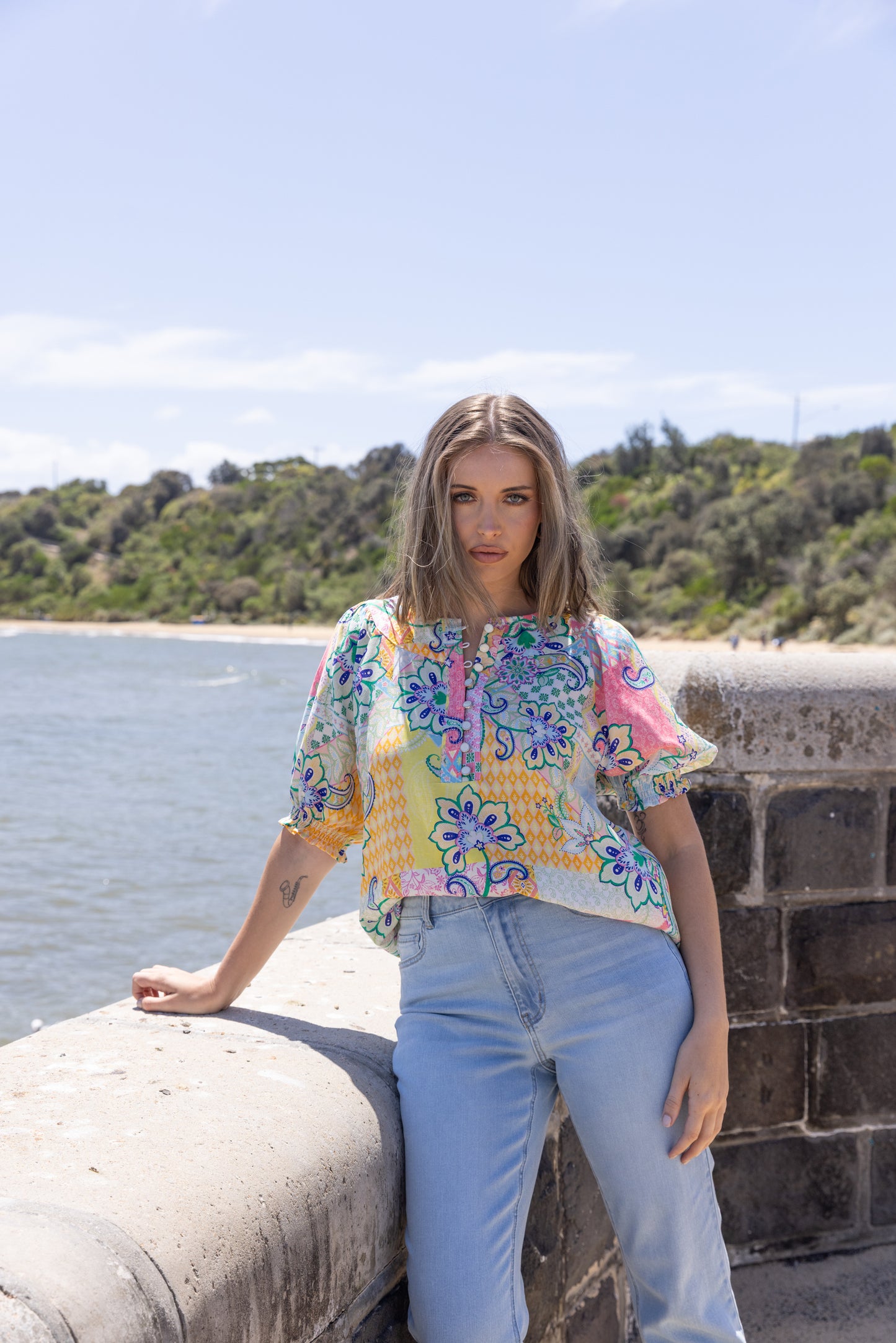 Two-T's   Stella Print Top   -    Sizes: 12