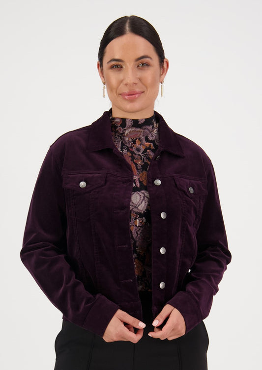 Vassalli    Mulberry Cord Jacket   -   Sizes: 10  12  14