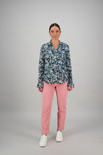 Load image into Gallery viewer, SALE   Vassalli   Forest &amp; Pink Floral Cuff Detail Shirt   -   Sizes:  12