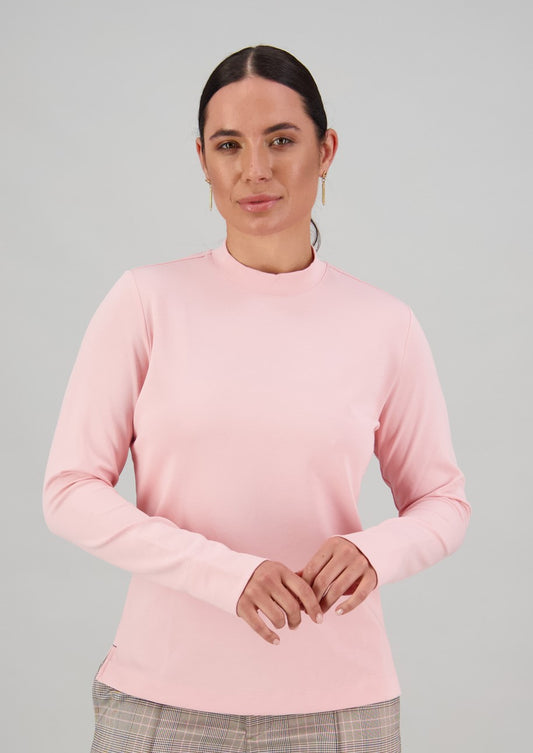 SALE  Vassalli    High Neck Relaxed Top   Shell Pink   -    Sizes:   12  14