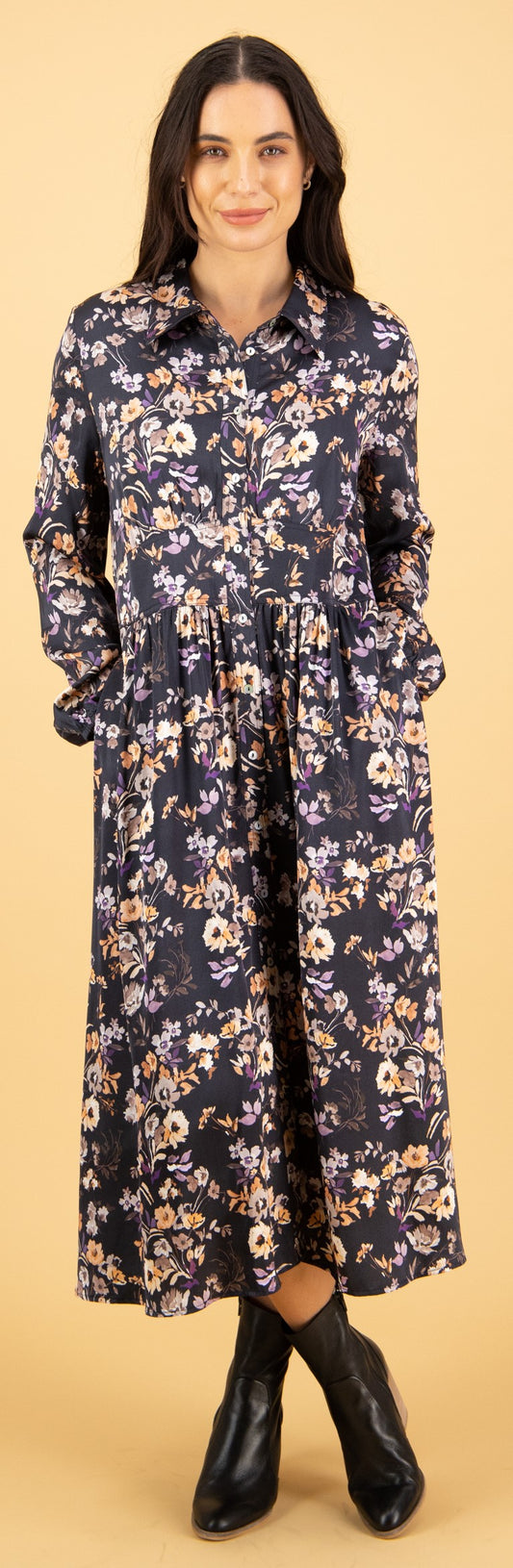 SALE  Vassalli  Maxi Shirt Dress  "Flora Print"   -   Sizes:  14