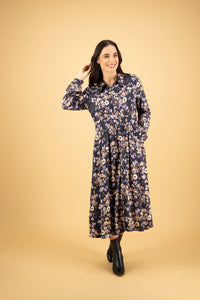 SALE  Vassalli  Maxi Shirt Dress  "Flora Print"   -   Sizes:  14