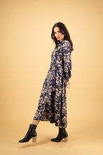 Load image into Gallery viewer, SALE  Vassalli  Maxi Shirt Dress  &quot;Flora Print&quot;   -   Sizes:  14