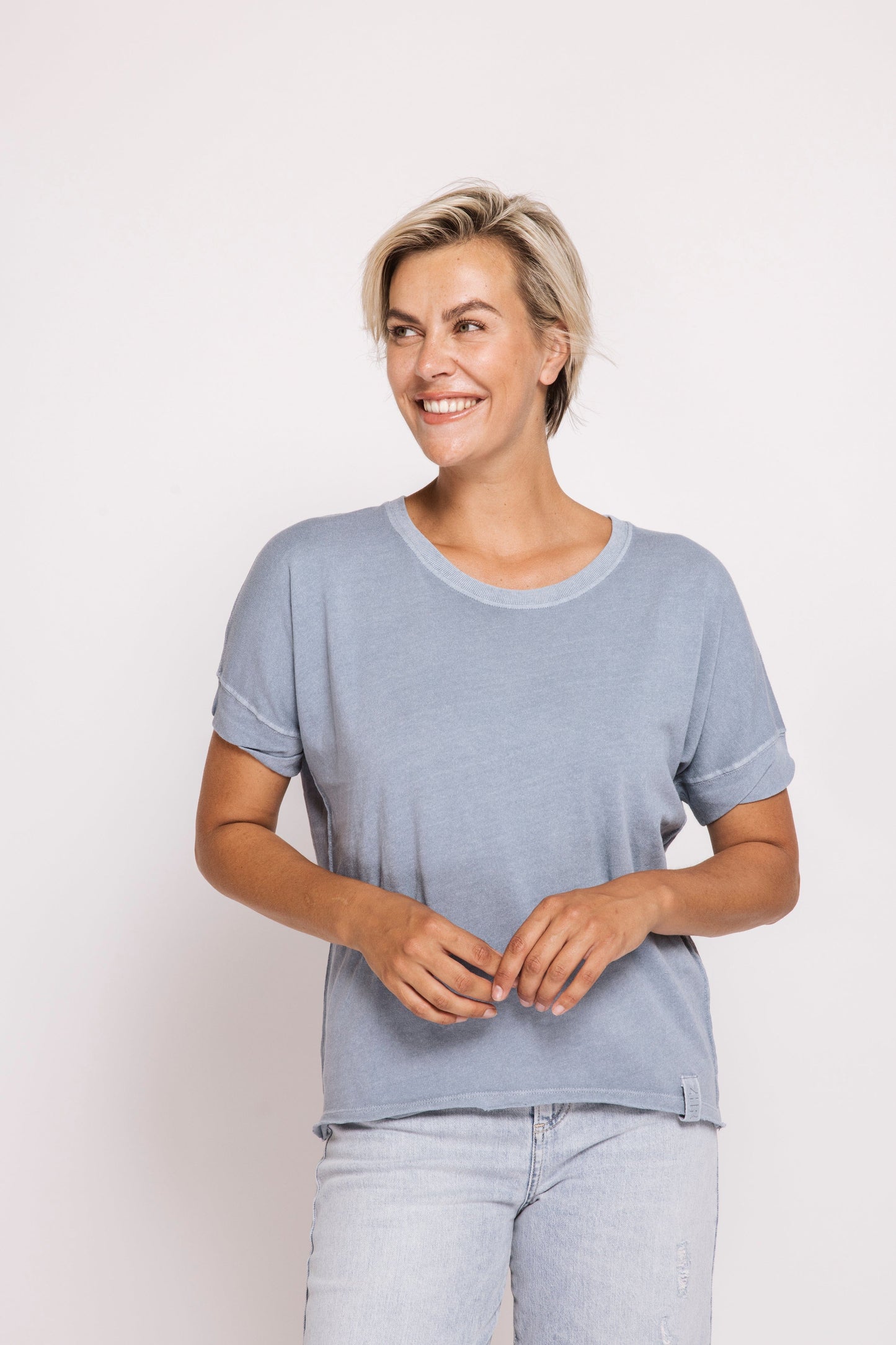 Zhrill "ZHRAHEL" Tee Top -Blue - Sizes: XS S M L