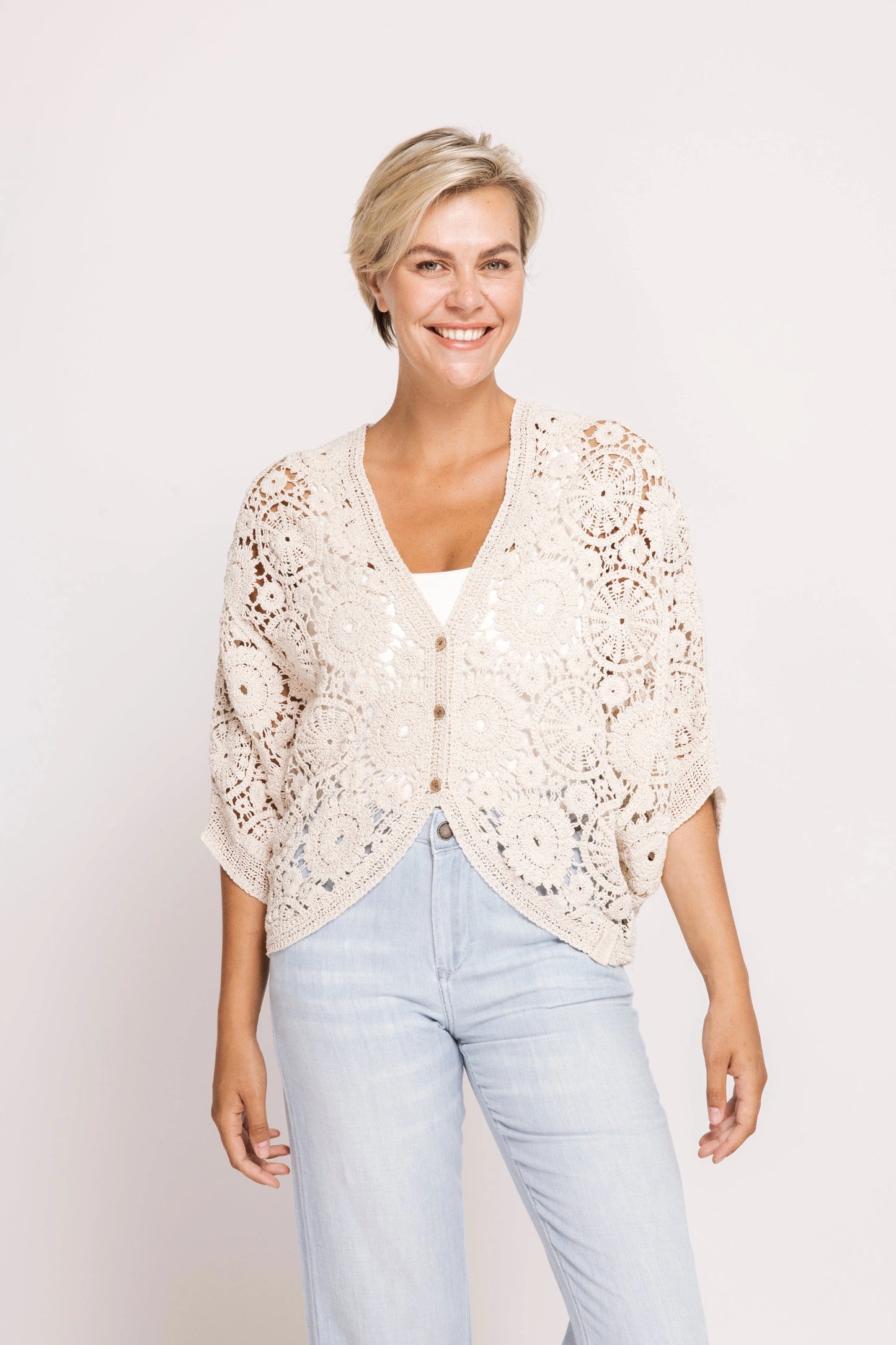 Zhrill "ZHDERIA" Crochet Cardigan - Sizes: XXS/XS S/M L/XL