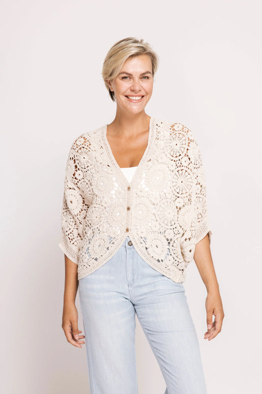 Zhrill "ZHDERIA" Crochet Cardigan - Sizes: XXS/XS S/M L/XL