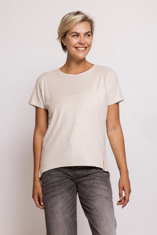 Zhrill "ZHTHEA" Tee Top - Sand/Beige - Sizes: XS S M L