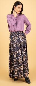 SALE  Vassalli  Silky Maxi Skirt  "Flora Print"   -  Sizes:   18